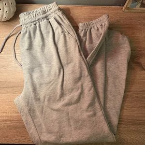 light gray sweatpants